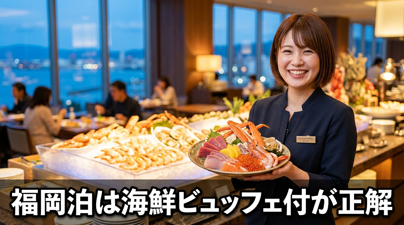 福岡で海鮮ビュッフェ付ホテルに泊まるメリット