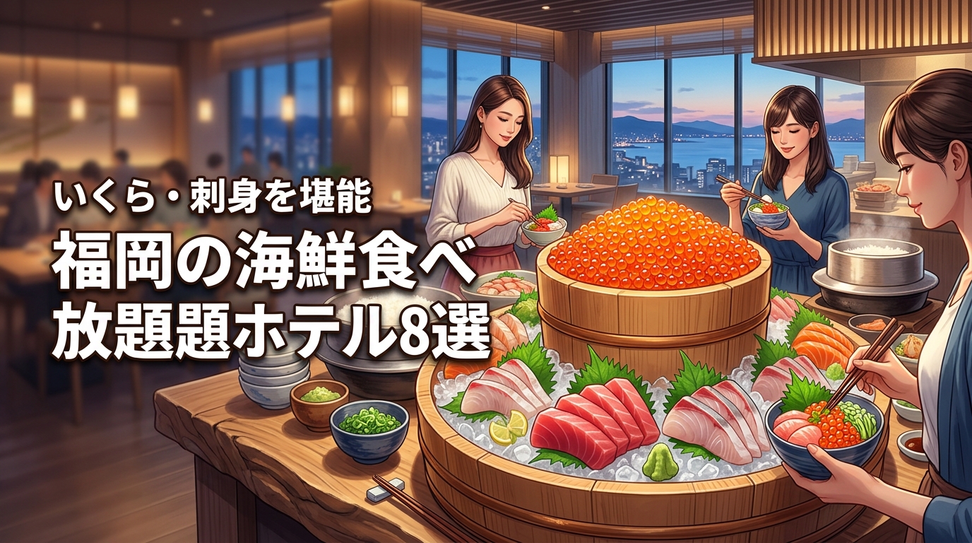 福岡で海鮮食べ放題！いくらや刺身が堪能できるおすすめホテル8選