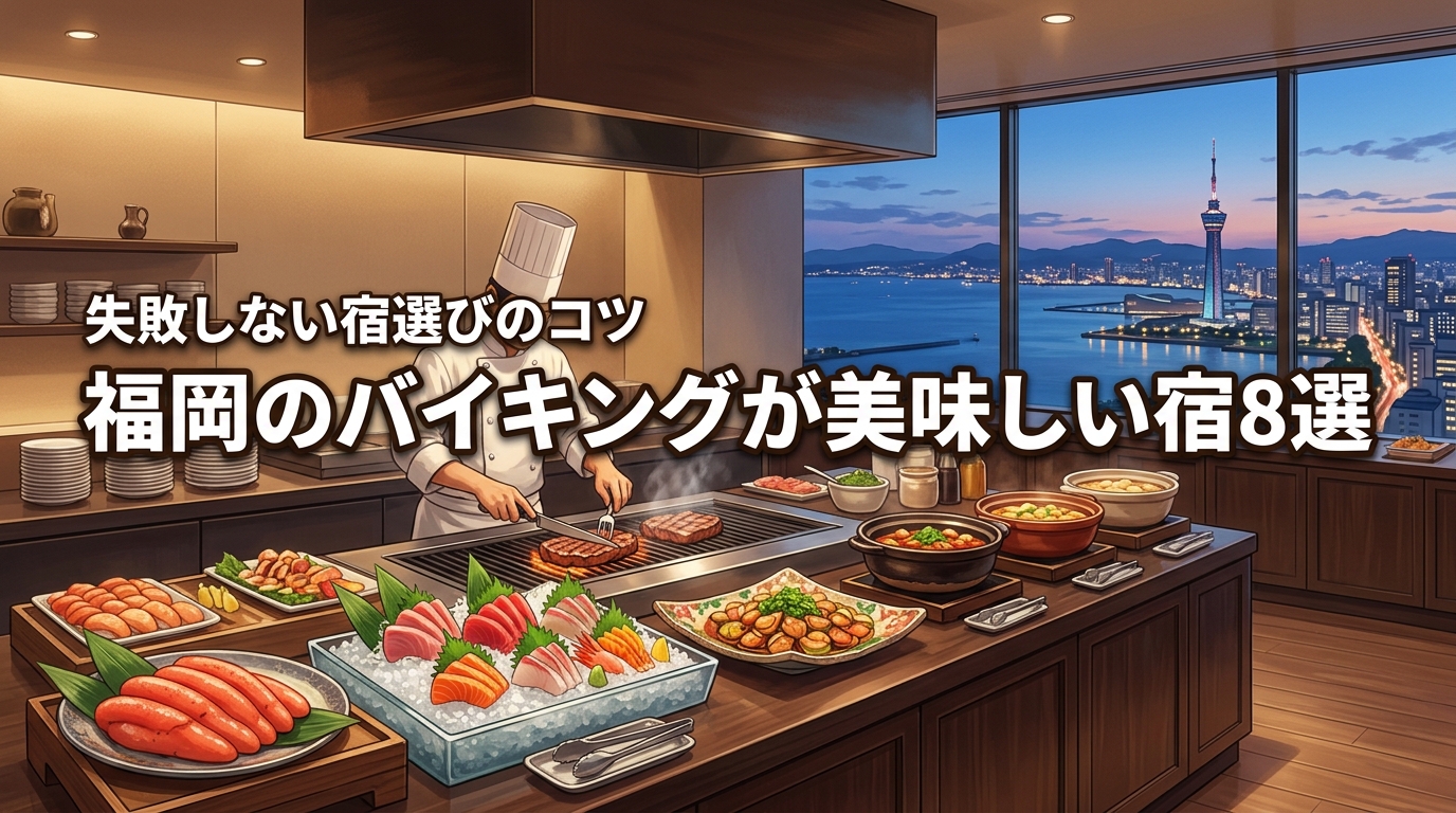 福岡でバイキングが美味しい宿ランキング厳選8選！失敗しない宿選びのコツも紹介